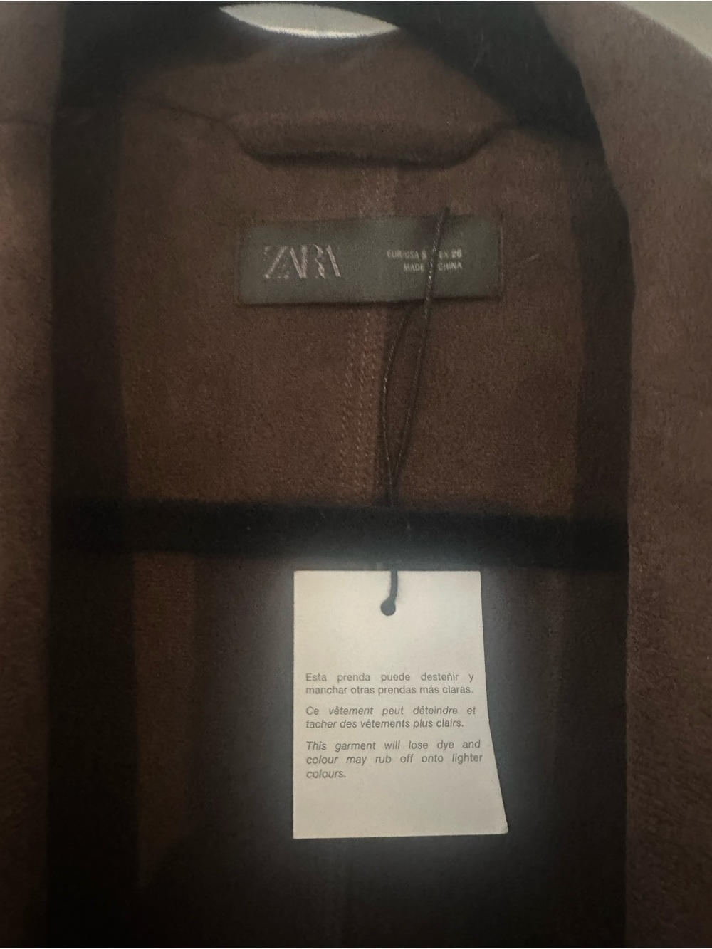 Zara Brown Suede Blazer Jacket - Picture 4 of 4